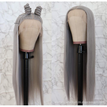 USA hot selling factory raw human hair wigs,brazilian cuticle aligned hair,lace front gray human hair wigs